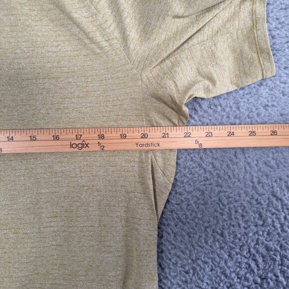 Lululemon Shirt Mens Large Yellow Drysense Training Short Sleeve - Picture 5 of 9